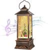 Christmas Decorations Home Lighted Christmas Snow Globe Christmas Lanterns Water Lanterns Glittering with Music USB and Battery Operated Singing Snow