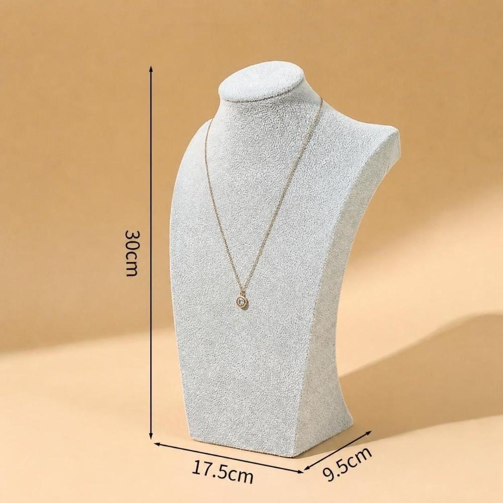 Human Shape Necklace Display Stand Velvet Cloth Ornament Holder Jewelry Show Rack  Home Showcase