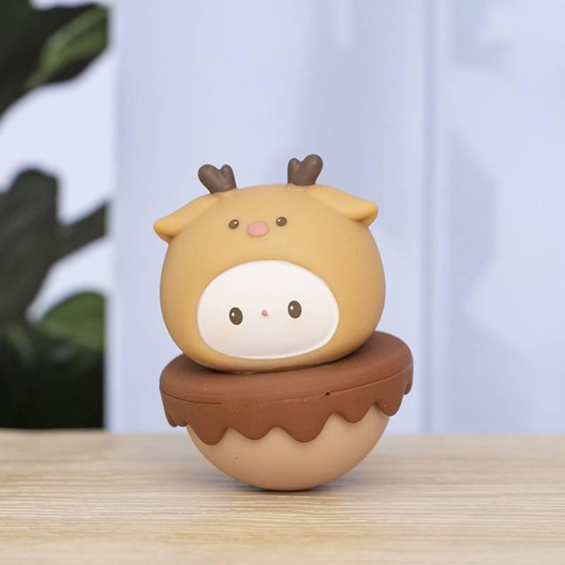 

Toy Decompression Tumbler Bear Dog Pig Penguin Cat Deer Doll Decoration Gift Deer
