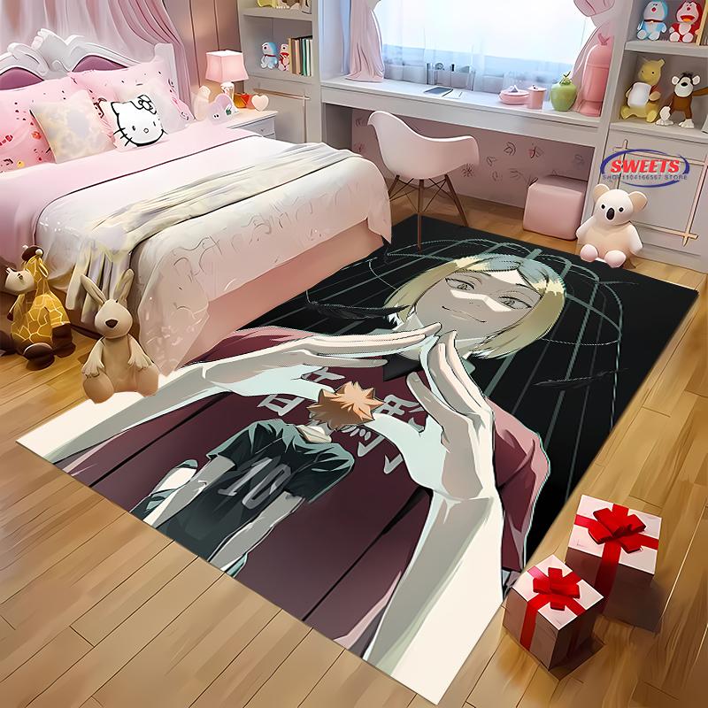 Haikyu Koberec Novinka! Protiskluzová Zvuková Izolace, Koberec do Obývacího Pokoje Ložnice K Posteli a do Kancelářských Prostor, Odolná Pratelná Podložka