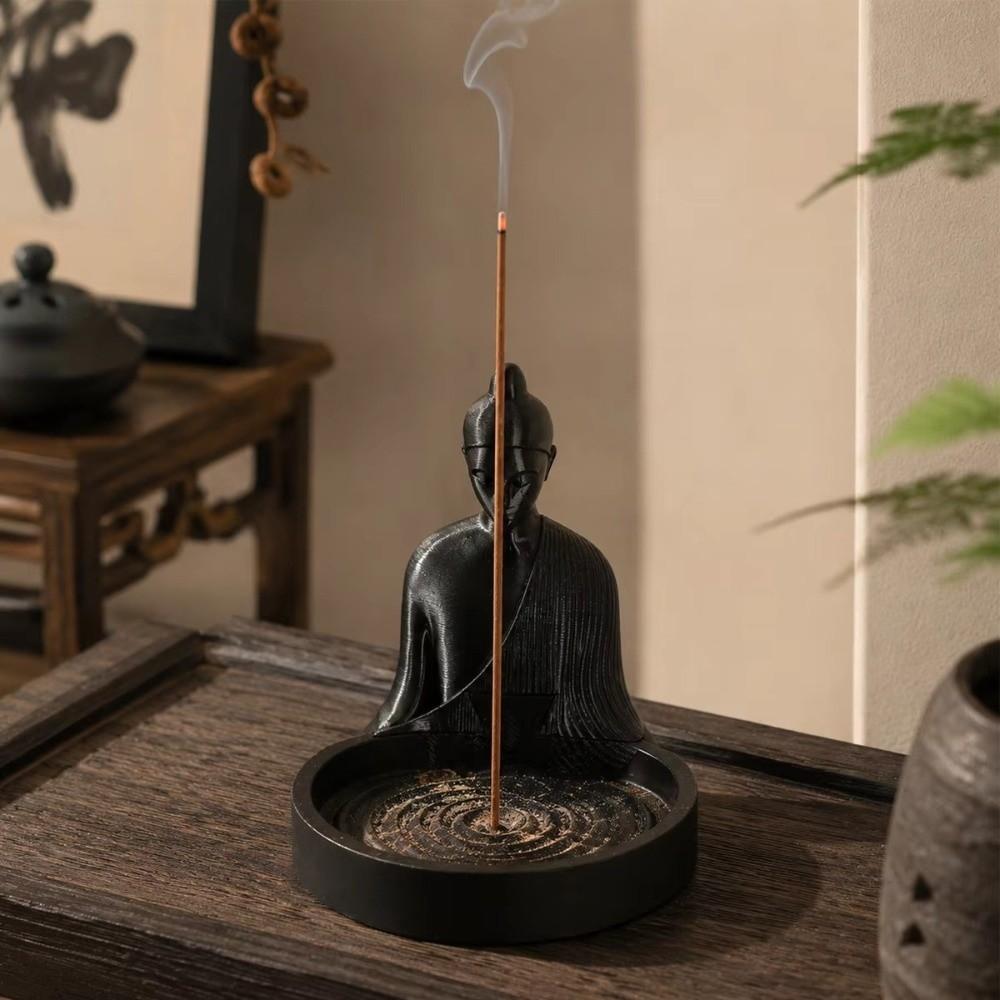 Meditating Monk Chinese Incense Stick Holder Zen Style Stick Incense Holder Meditation Room