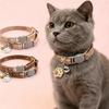 Cute Adjustable Footprint Pet Collar with Bell Breakaway Safety Collar for Small Dogs Puppies Kittens Pet Accessories
