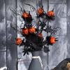 Gothic Flowers Artificial Maple Leaf Pumpkin Scary Fake Plants  Halloween Scary Props