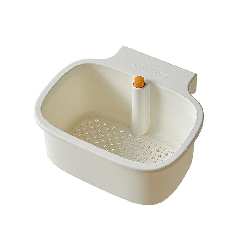 Sink Hanging Strainer Basket Drain Basket Openable Bottom Cover Kitchen Garbage Filter Sink Sponge Storage Basket