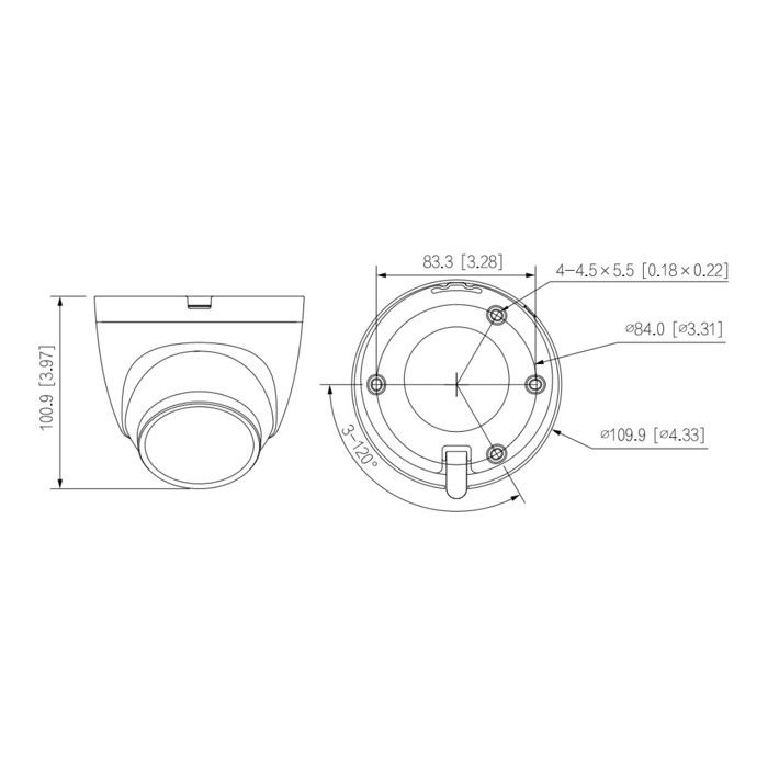 Caméra de Sécurité Dahua WizSense DH-IPC-HDW2449TP-S-LED-0280B 4MP