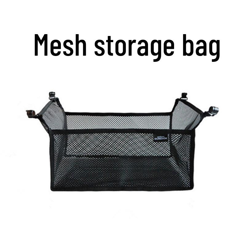 Portable Aluminum Folding Camping Table with Mesh Storage and Canvas