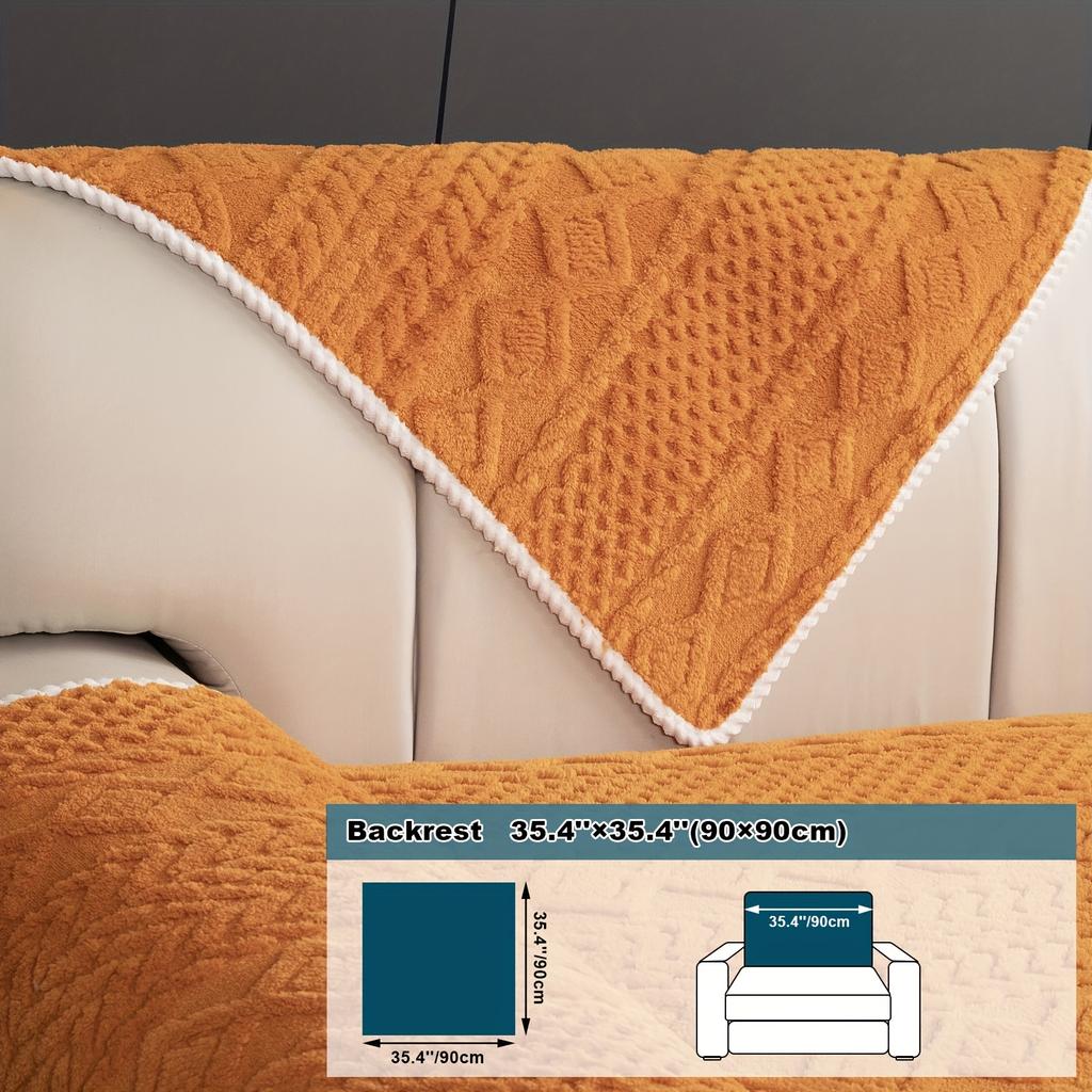 1PC Shu cotton velvet sofa cushion plush sofa cover cloth simple and fashionable four-season universal seat cushion non-slip cover towel cover cloth