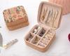 Vintage Cork Jewelry Organizer Box Bohemia Portable Earrings Storage Box Flowers Retro Necklace Storage Case Display Travel