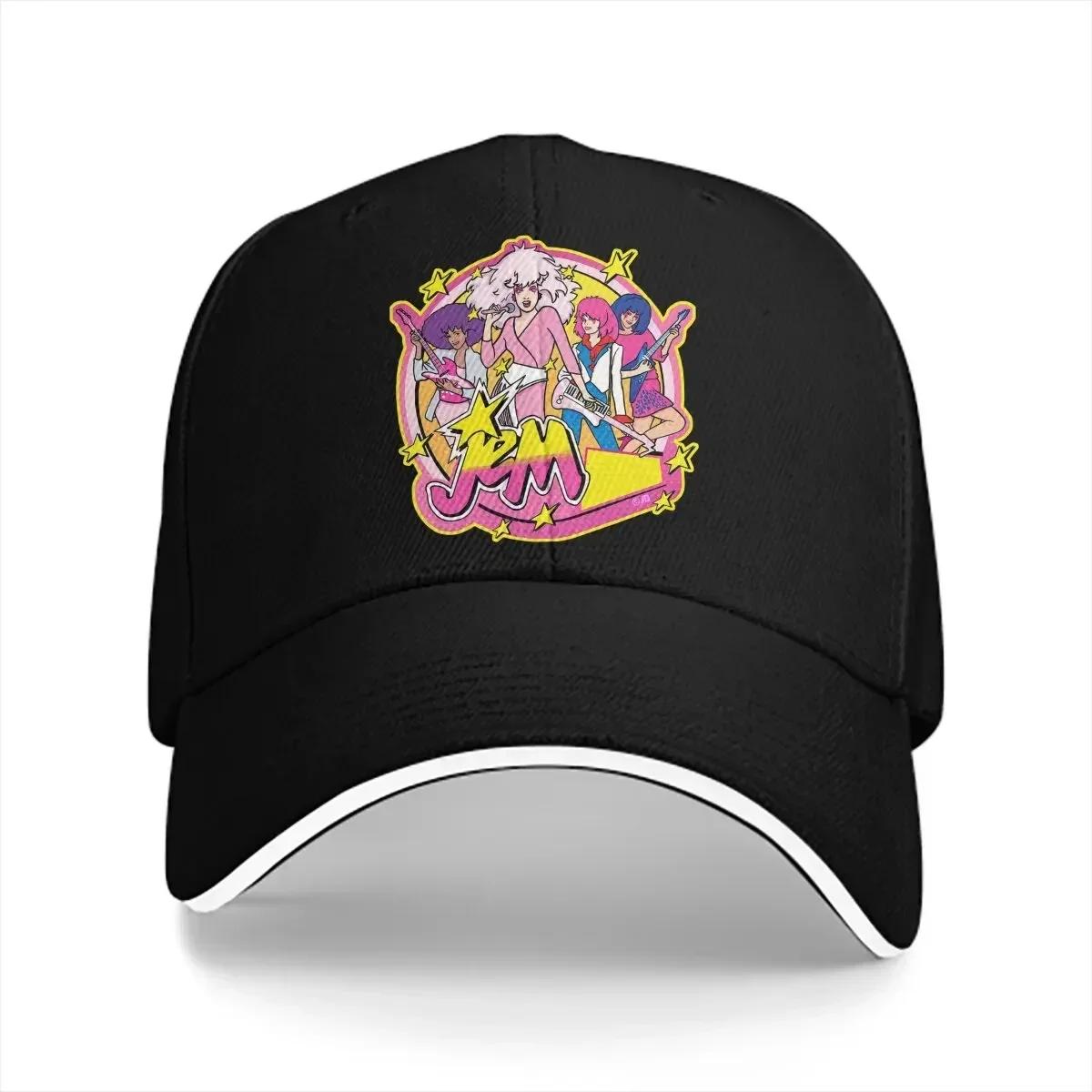 

Pure Color Dad Hats 80S Casual Hat Sun Visor Caps Jem And The Holograms Peaked Cap 56-58cm