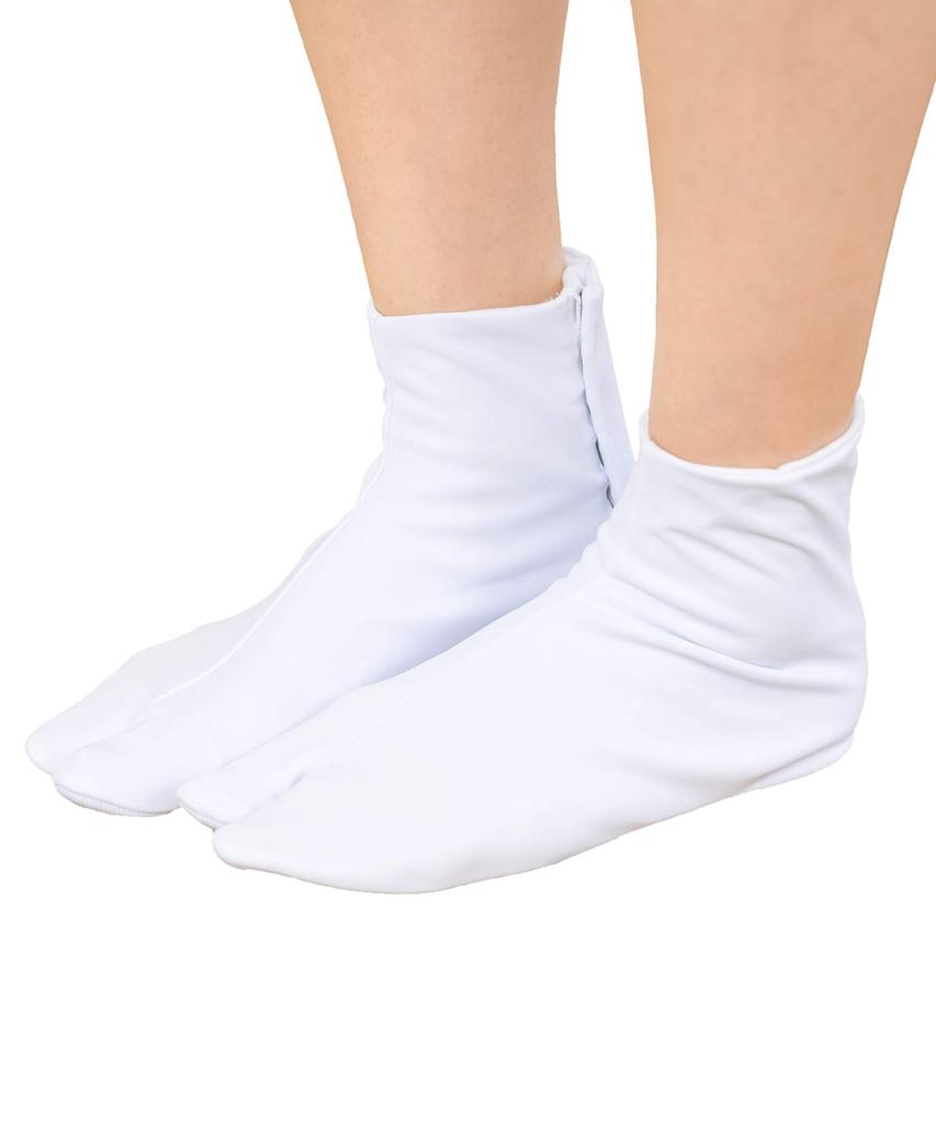 SOUBIEN White Tabi Socks with Stretch Cushioned Tabi Size 4L Women's Soles, Anti-Static, Water-Repellent, 5-Layer Socks,