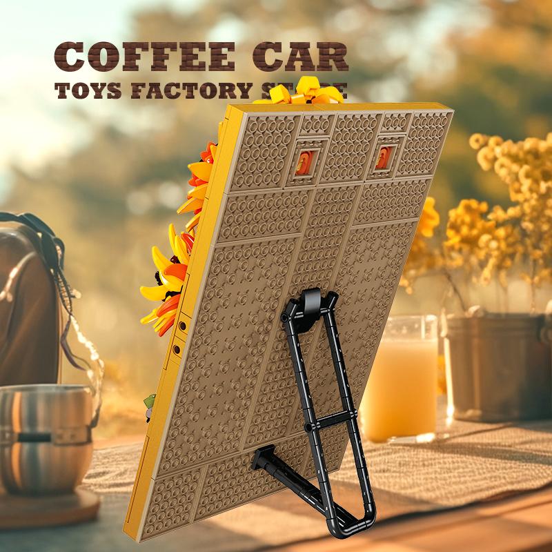 Non-Toxic Sunflower Brick Art Frame Kit Bouquet Diy Toys New Decoration 3D Picture Building Blocks Flowers Diy Children Friend Christmas Gifts