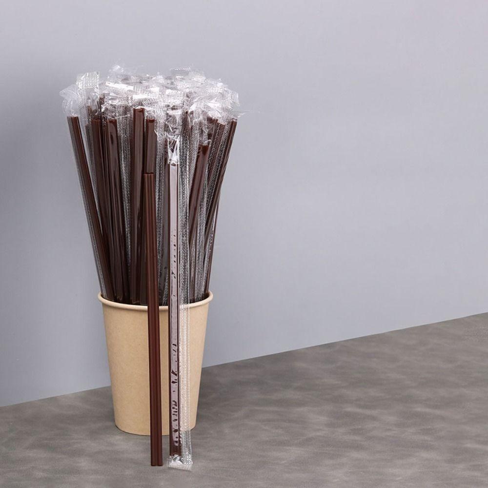 Double-Hole Coffee Stirring Stick Anti-scalding Drinking Straw Bar Accessory Coffee Straw  Office