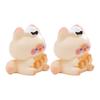 2 Pcs Miniature Cat Figurine Micro Resin Cat Statue Tiny Kitty Decoration for DIY Terrarium Crafts Cake Topper Fairy Garden Moss Landscape Decor