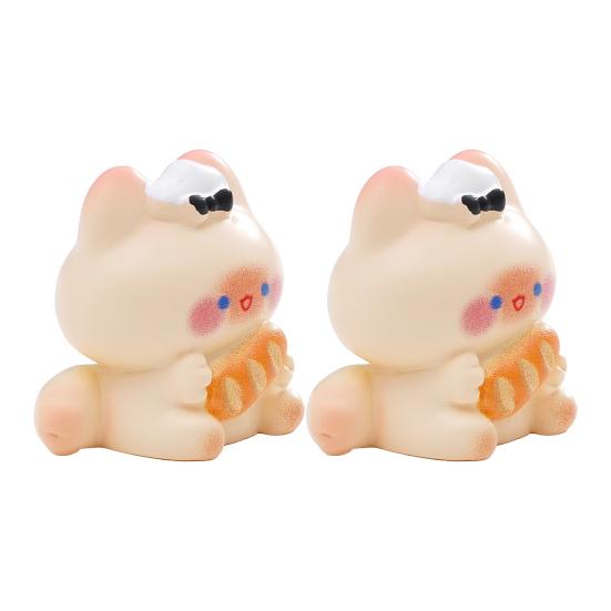 2 Pcs Miniature Cat Figurine Micro Resin Cat Statue Tiny Kitty Decoration for DIY Terrarium Crafts Cake Topper Fairy Garden Moss Landscape Decor