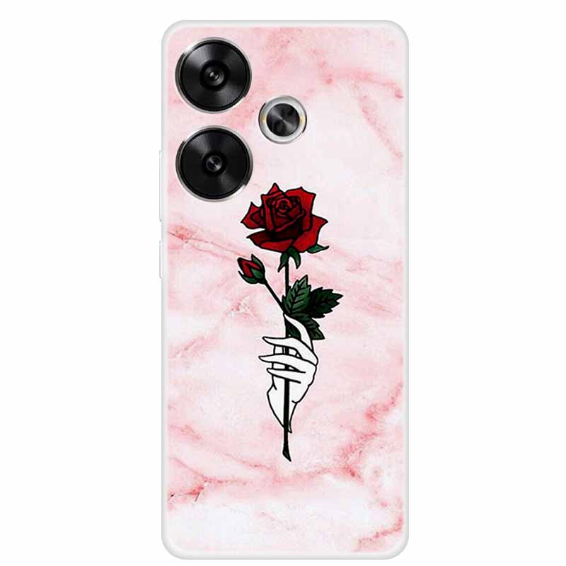 Marble Soft Phone Case For Poco F6 Transparent Case Silicone TPU Cover Funda Para Shield Clear Case for Xiaomi Poco F6 F 6 Pro