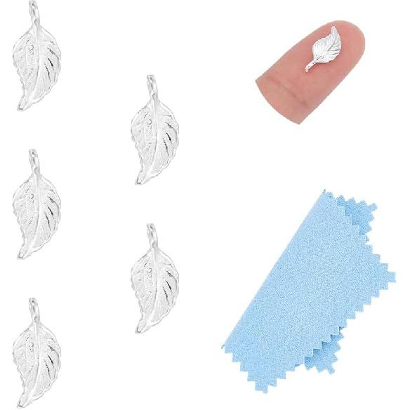 UNICRAFTALE Подвески из стерлингового серебра 925 пробы Плоские круглые металлические заготовки для штамповки Шармы Подвеска с местом для гравировки Подвески с полировочной тканью для ювелирных изделий