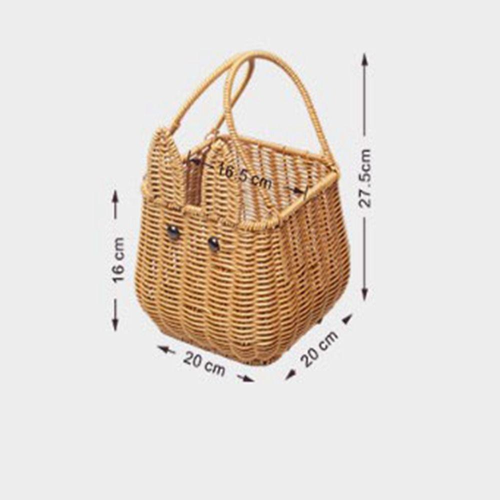 New Portable Imitation Rattan Woven Basket Handwoven 5 Styles Bread Fruit Tray Storage Basket Sundries Organizer