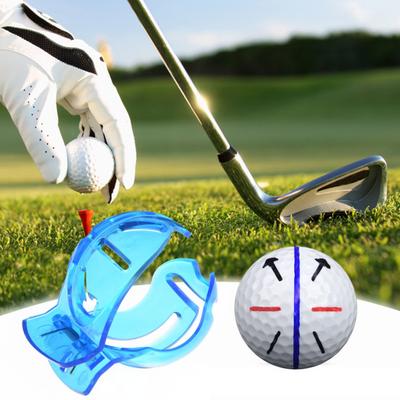 Golfball-Linienzieher-Clip mit Stiften Dreifach-Linienzeichner Schablone Tragbares Golfball-Putting-Ausrichtungsmarkierungswerkzeug Golfzubehör