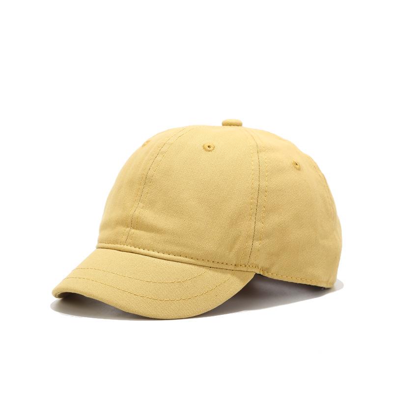 Unisex Short-Brim Baseball Cap: Soft-Top Equestrian Sun Hat with Duckbill Brim, Korean Style