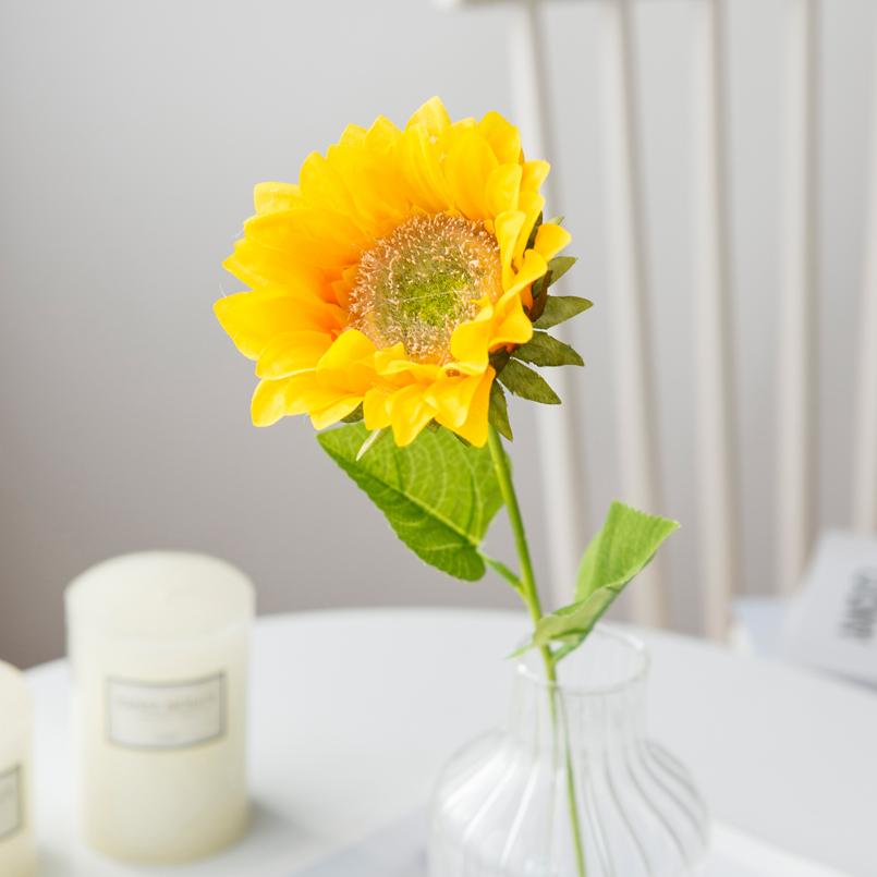 Artificial Flower Sunflower Spring Home Room Garden Decora Stamen Wedding Festival Fake Gerbera Living Room Table Stage Diy Gift