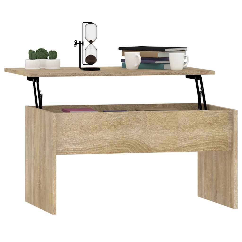 Vidaxl Coffee Table, Sonoma Oak, 80X50.5X41.5 Cm