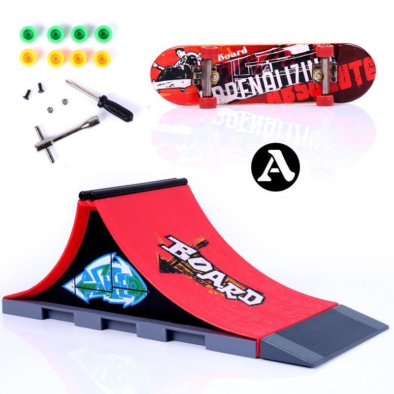 

Skate Park Ramp Part For Tech Deck Fingerboard Finger Board Ultimate Park Toy A Skateboard+Site+Tools