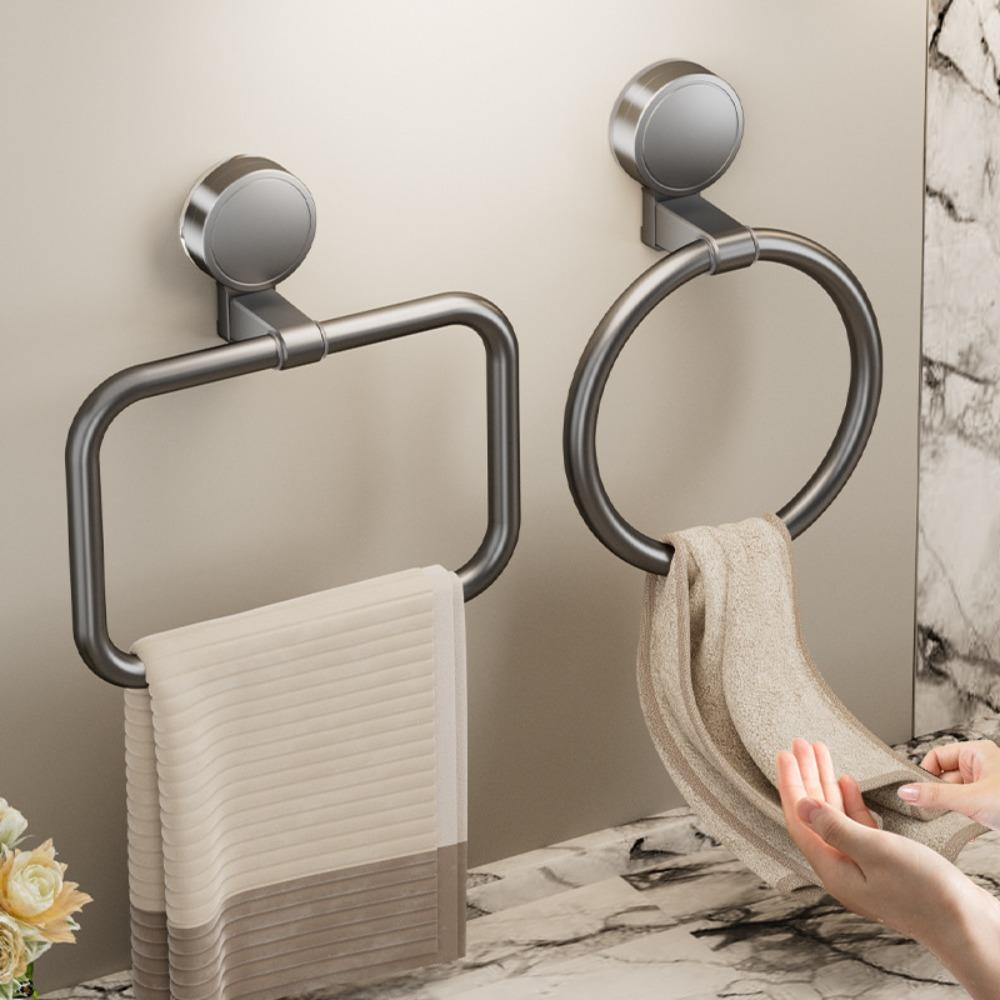 No Need To Drill Bathroom Towel Ring Suction Cup Wall Hanging Kitchen Rag Rack Removable Suction Cup Towel Holder Kitchen