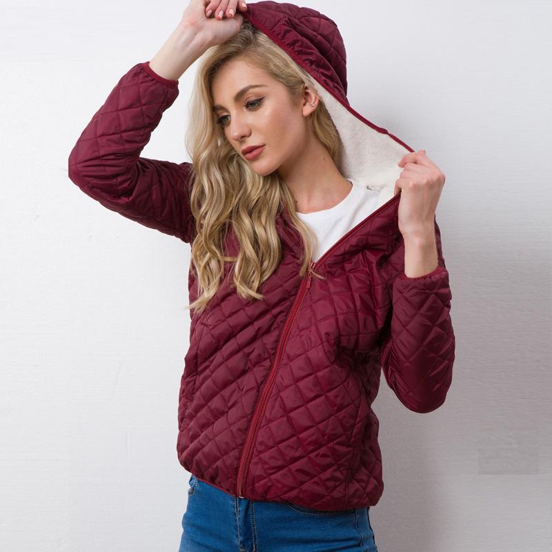 VANGULL Damen Daunenparkas, Daunenjacken, weiblich, mit Baumwolle gefüttert, Wintermantel, Kapuzenpullover, Oberbekleidung