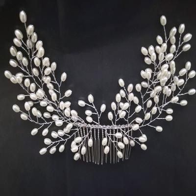 Best Seller Handmade Hair Accessories Bride Wedding Bride Pearl Hair Comb New Head Fork