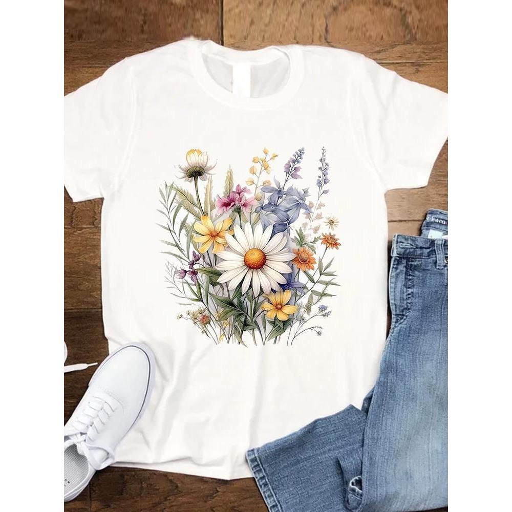 Leopard Love Trend 90s Women Fashion Clothing Tee Top Casual Short Sleeve Tshirts Graphic T-shirts T Female Cartoon Lady Clothes