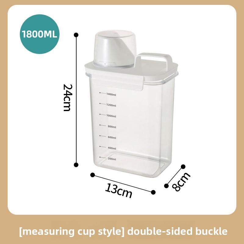 Airtight Storage Box for Laundry Powder with Measuring Cup, Sealed Storage Box for Household Laundry Detergent