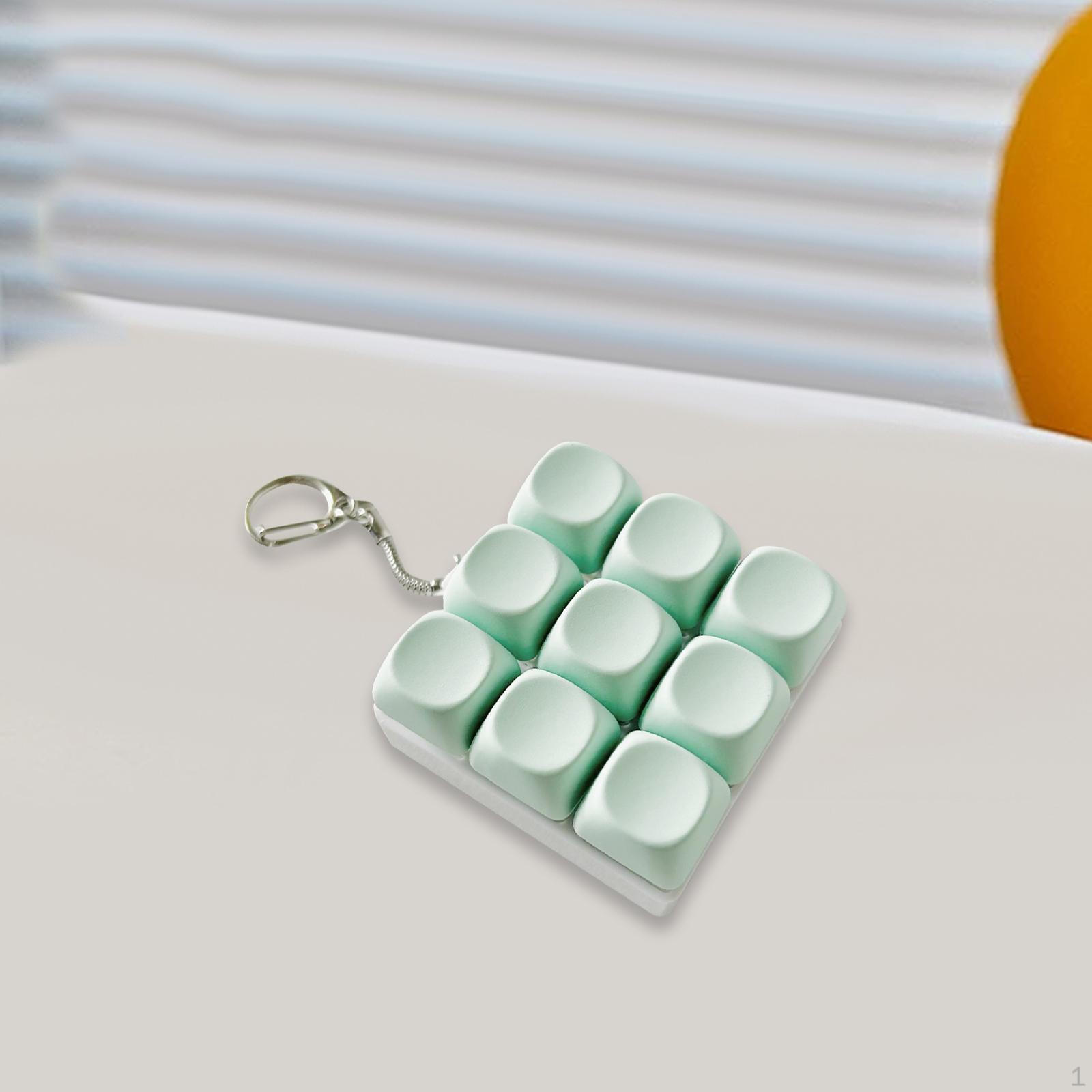 

9-кнопочная механическая клавиатура брелок игрушка-кликер для подарков зелёный