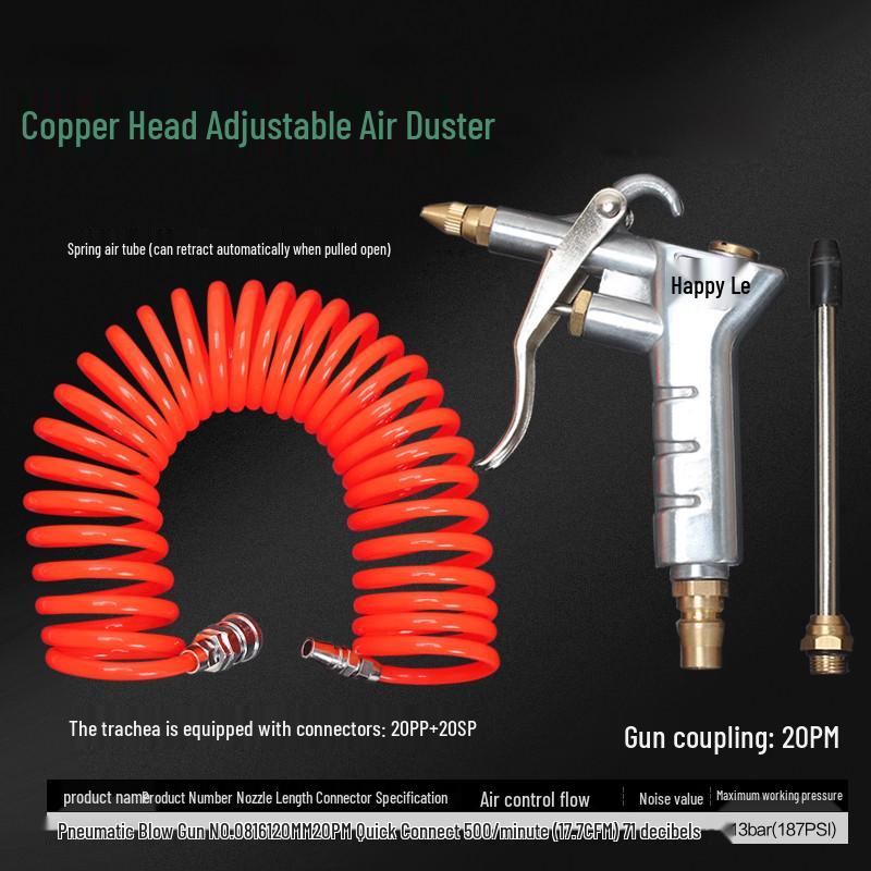 Three-Way Truck Air Dust Blowing Gun with On-Board Air Tank