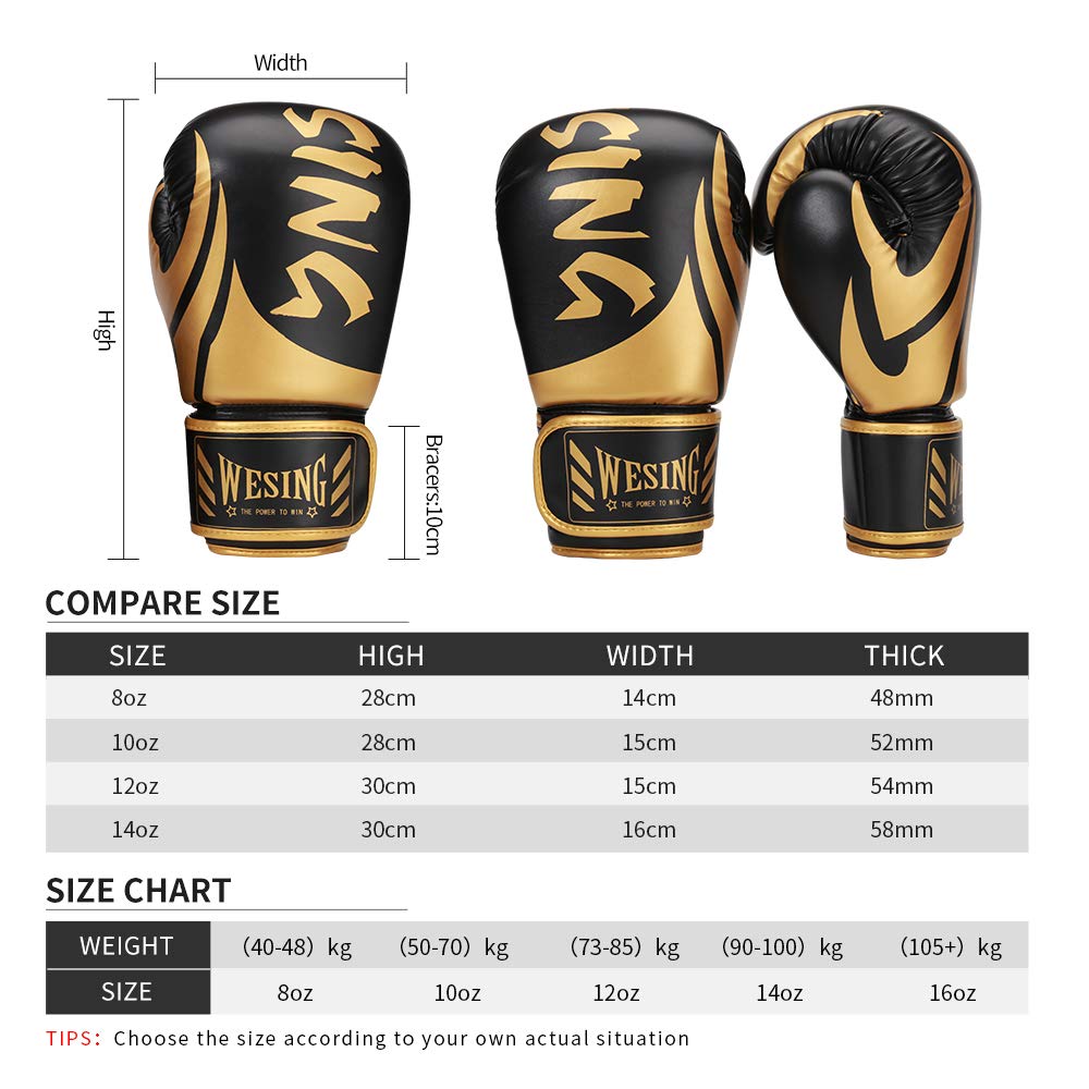 Wesing Boxing Fighting MMA Martial Arts Competition Training Mitts Gloves, Gloves, Gloves,