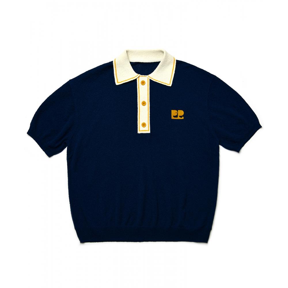 

Воротник с символом FREI, вязаный воротник с короткими рукавами, ТЕМНО-СИНИЙ