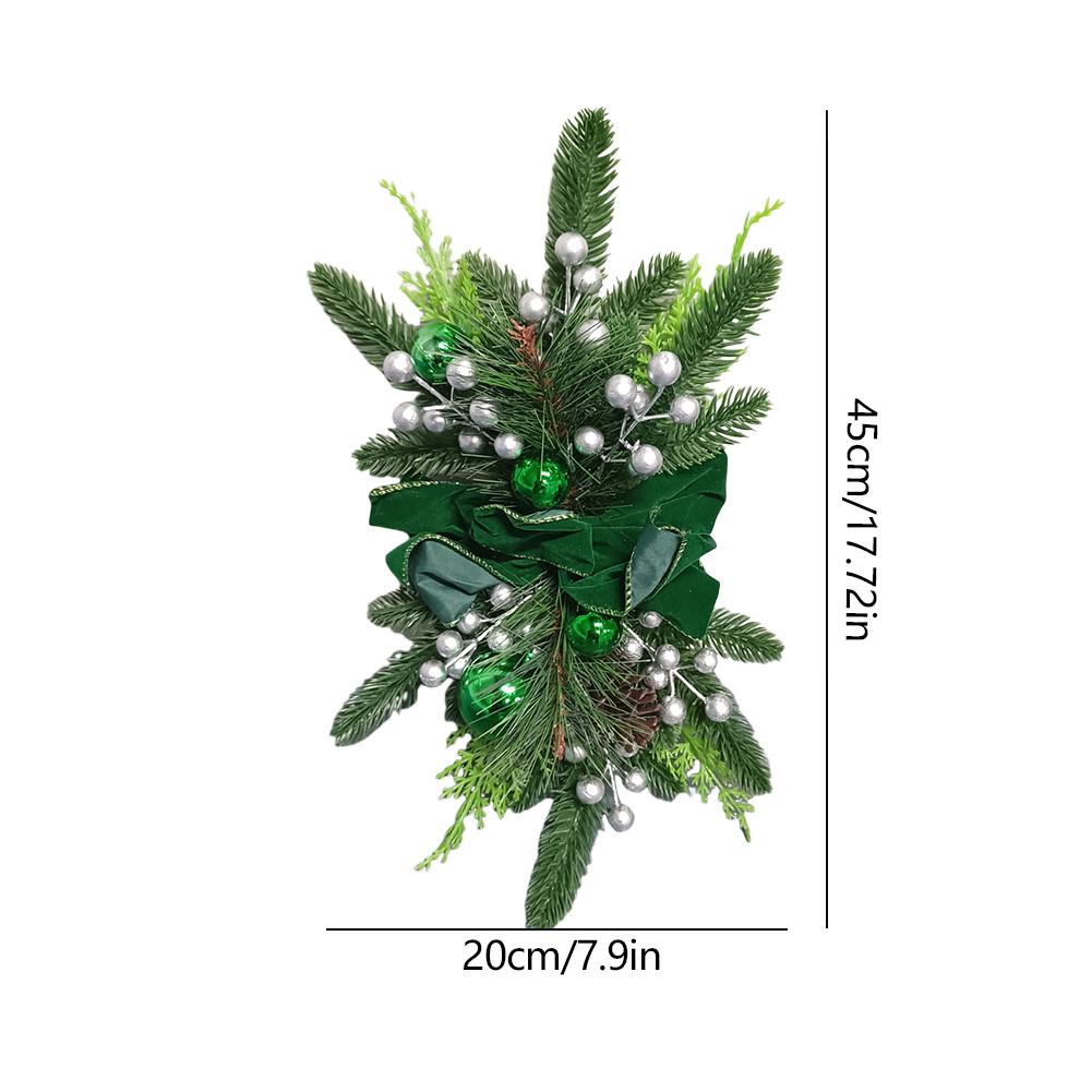 Christmas Wreath Pendants Ornament Swag Trim Garland Without/with Light Home Door Window Decoration Accessories