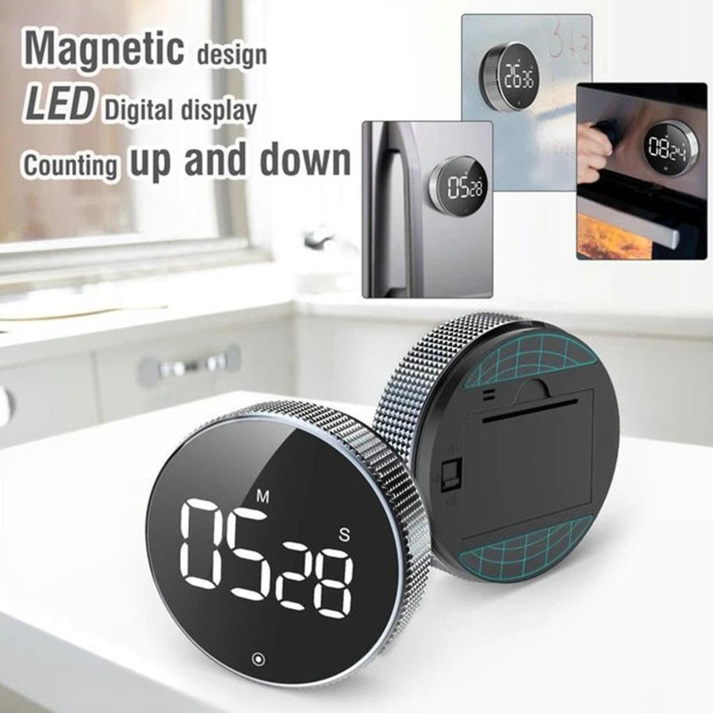 Timer Da Cucina Digitale Magnetico Con Allarme Forte E Cifre Grandi - Conto Alla Sospesa E Alla Rovescia, Con Interruttore On/Off