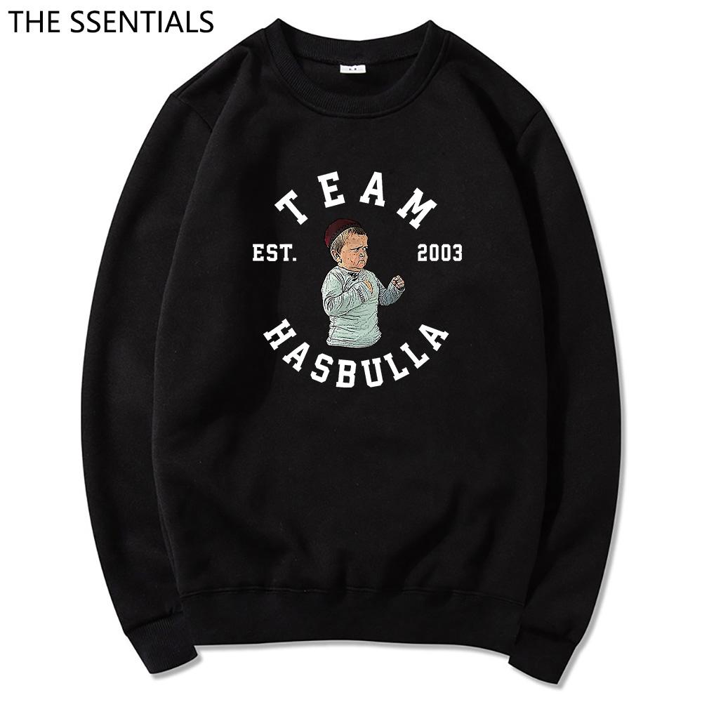 Felpa con cappuccio Team Hasbulla Classica Meme di combattimento Regalo per fan Mini Khabib Blogger Felpe con cappuccio Unisex Kawaii Pullover Felpe con cappuccio grafiche