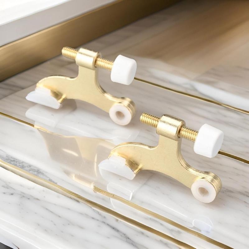 Robuste goldfarbene Tür-Obentürscharniere, einfache Montage, US-Typ Türstopper, Luxuriöse goldene Türscharniere für verschiedene Türen