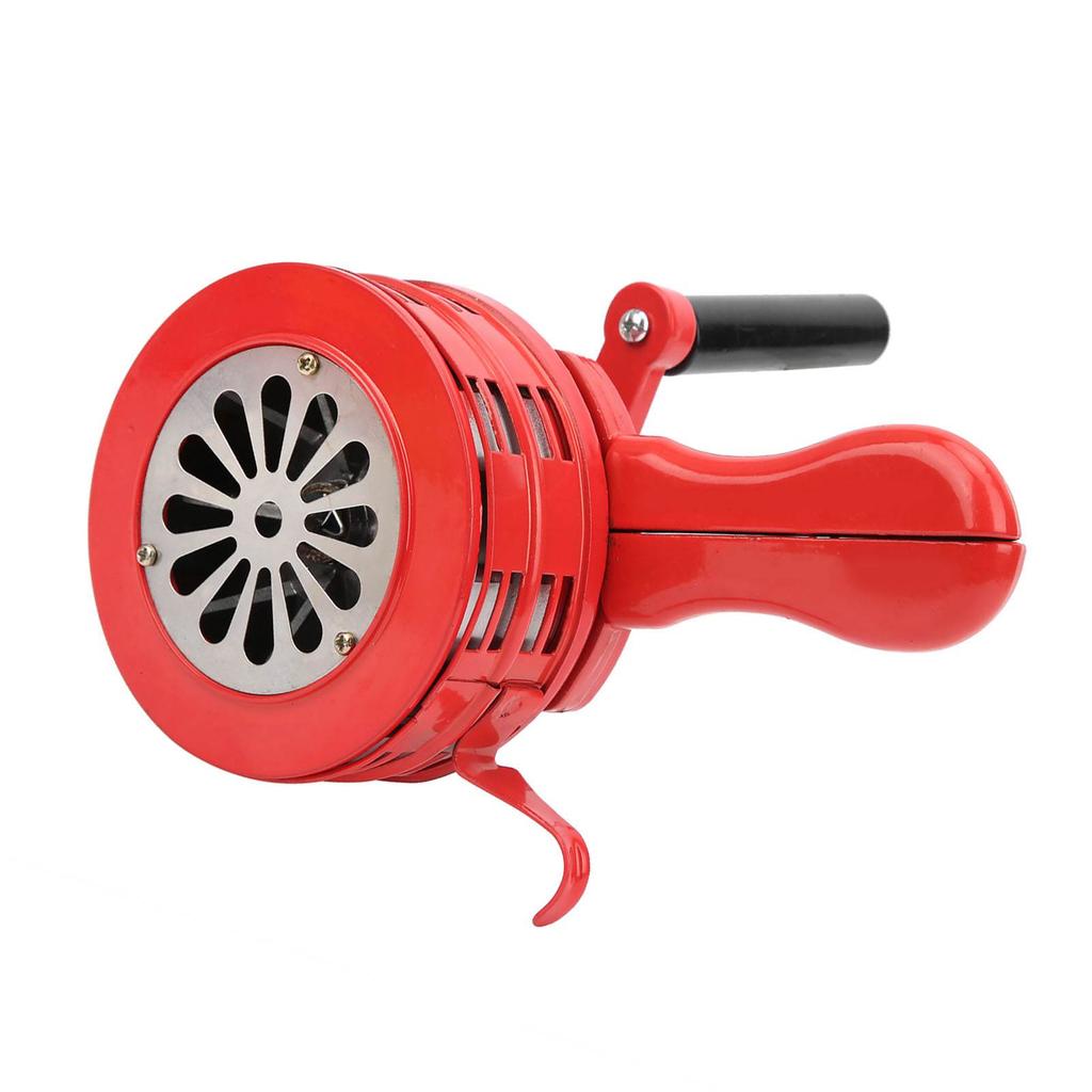 Hand Crank Siren Red Portable Manual Operated Alarm for Schools Troops Alarming 120DB