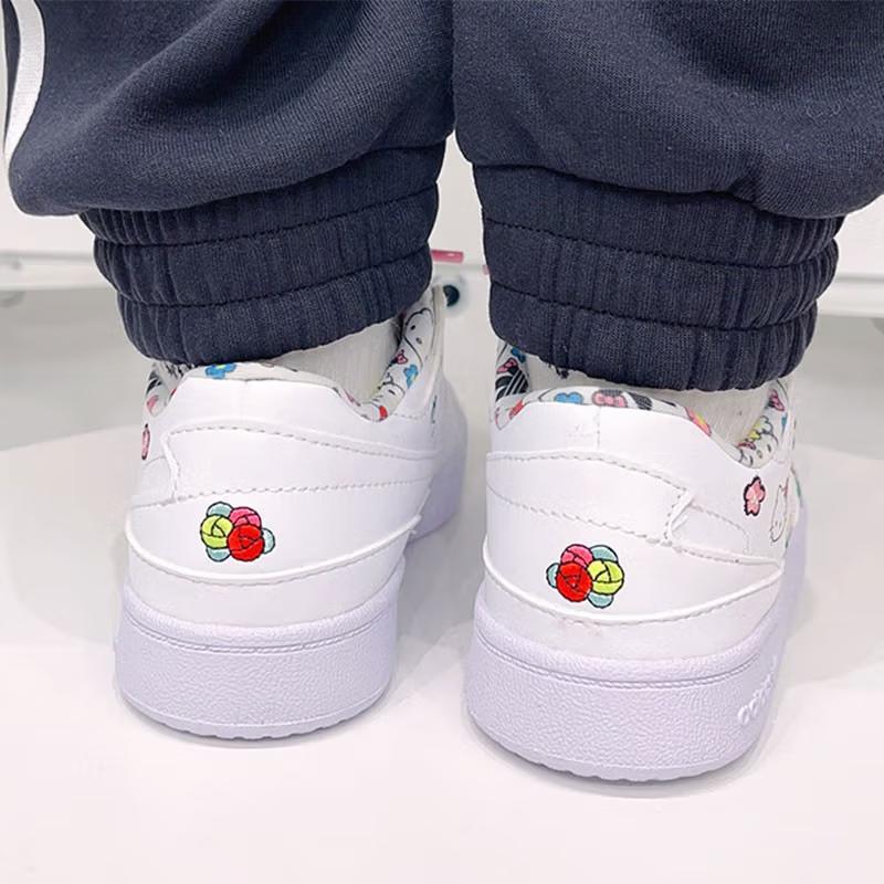 adidas Hello Kitty x Forum Low C Floral Kids Sneakers White Cloud-White Core-Black IG0303
