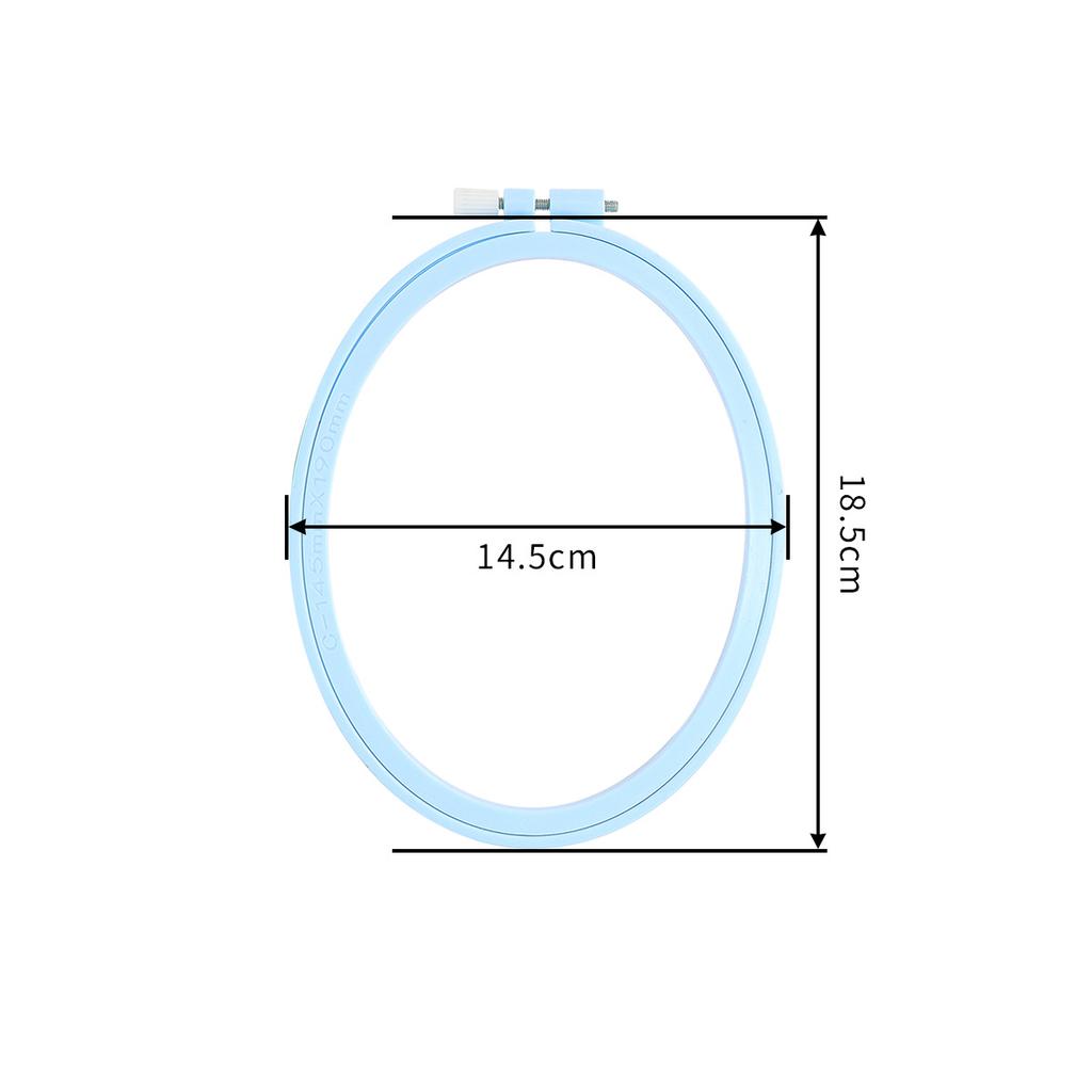 Oval Plastic Embroidery Hoops Frame Wooden Color Embroidery Hoop Rings For Household DIY Cross Stitch Sewing Needlecraft Tools