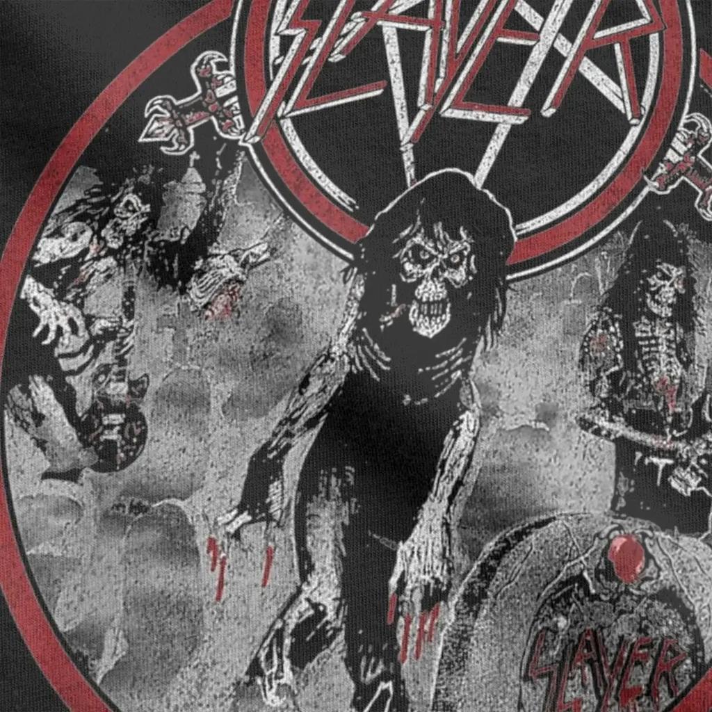 Slayer Live Undead T-shirt för unisex Hipster Cotton Tees Crewneck kortärmade T-shirts Presentidé Kläder