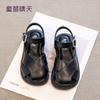 Size 26-37, Girls' Sandals 2025 Summer New Bag Head Shoes, Children's Bag Head Rome Leisure Beach Classmates