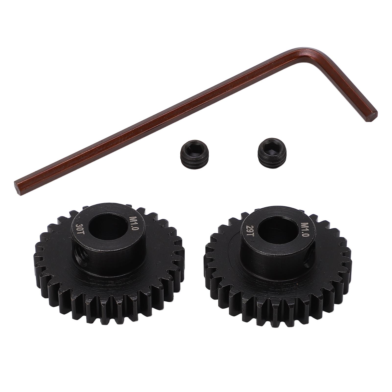 

25DP 1.0M 8mm Metal Pinion Motor Gear Replacement 29T 30T for 1/5 1/6 1/7 RC Car Motor Black