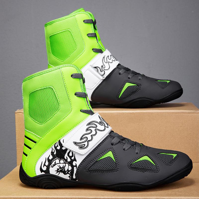 New Wrestling Shoes Men's and Women's Free Fighting Boxing Non-slip, Wear-resistant and Shock-absorbing Indoor Fitness Comprehensive Training Shoes