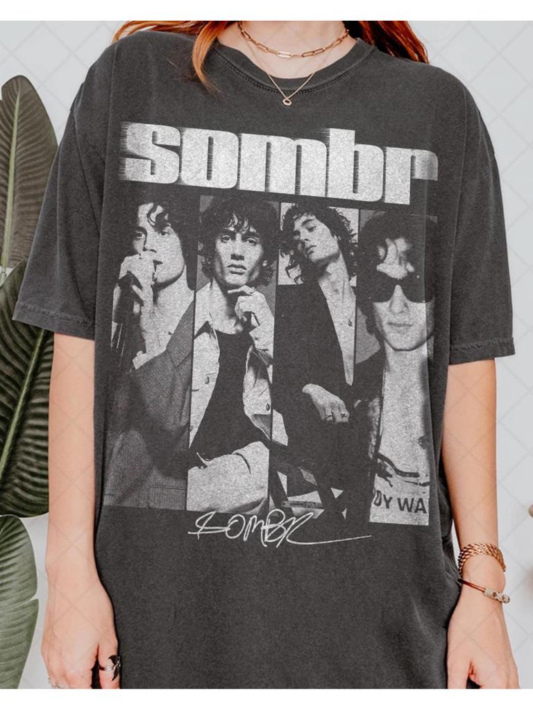 Limited Comfort Colors Sombr TShirt Sombr World Tour Music Bootleg Fan TShirt Gift for Women and Unisex Unisex TShirt