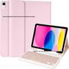 iPad 11th Gen Protective Case with Azerty French Bluetooth Keyboard and Magnetic Suction Soft Shell.