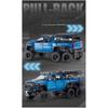 1/32 Dodge RAM 1500 TRX 6X6 Tyrannosaurus Rex Picku Alloy Car Model Sound and Light Children's Toy Collectibles Birthday Gift