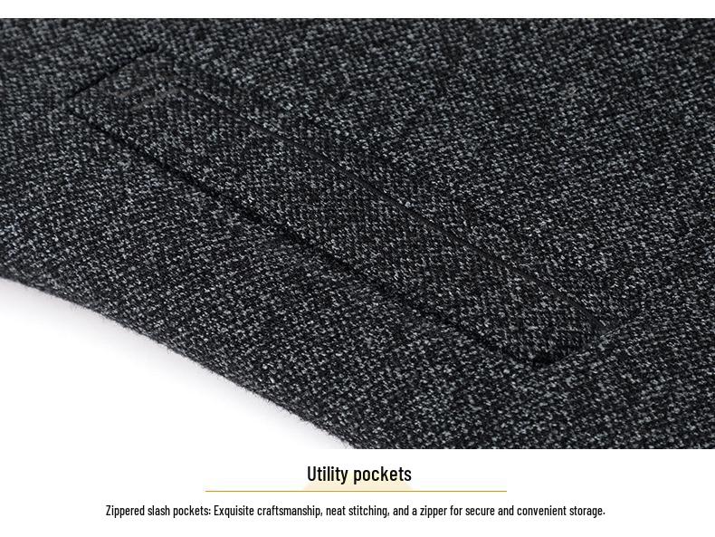 2025 Men's Mid-Length Woolen Down Jacket with Scarf Collar for Autumn/Winter